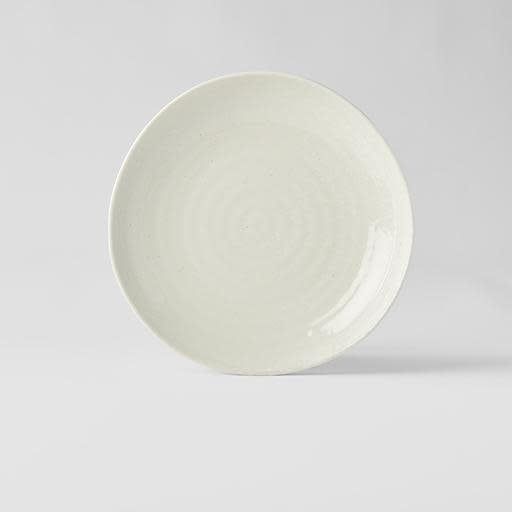 Dinner Plate Organic Shape 23cm Kanso Soft White Glaze - Image 4