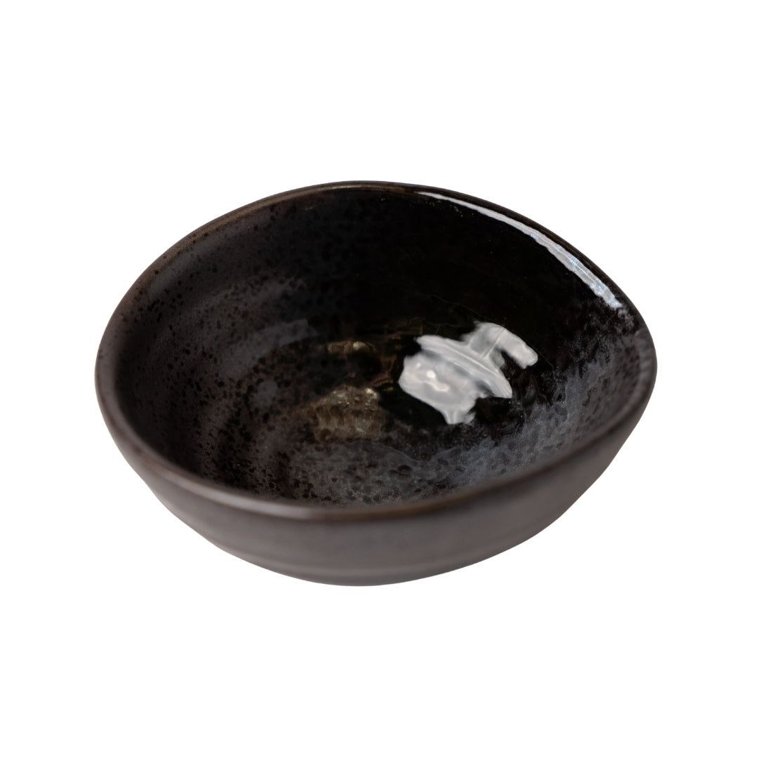 Bowl Small 10cm Metallic Black Glaze - Image 5
