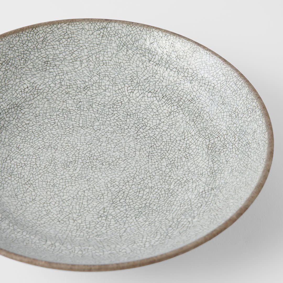 Pasta Bowl Flat 23cm Crazed Grey Glaze - Image 2