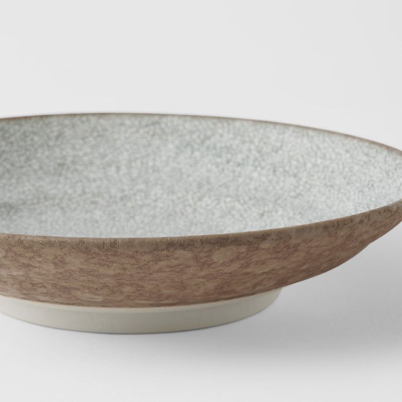 Pasta Bowl Flat 23cm Crazed Grey Glaze - Image 3