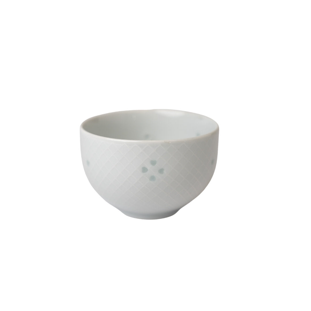 Tea Cup 18.5cm Fine White Crosshatch - Image 1