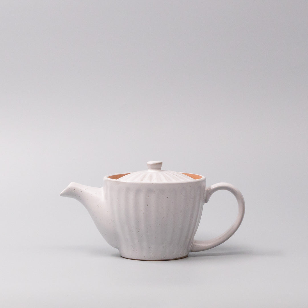 Teapot 480ml Speckled White Ridge Glaze - Image 3