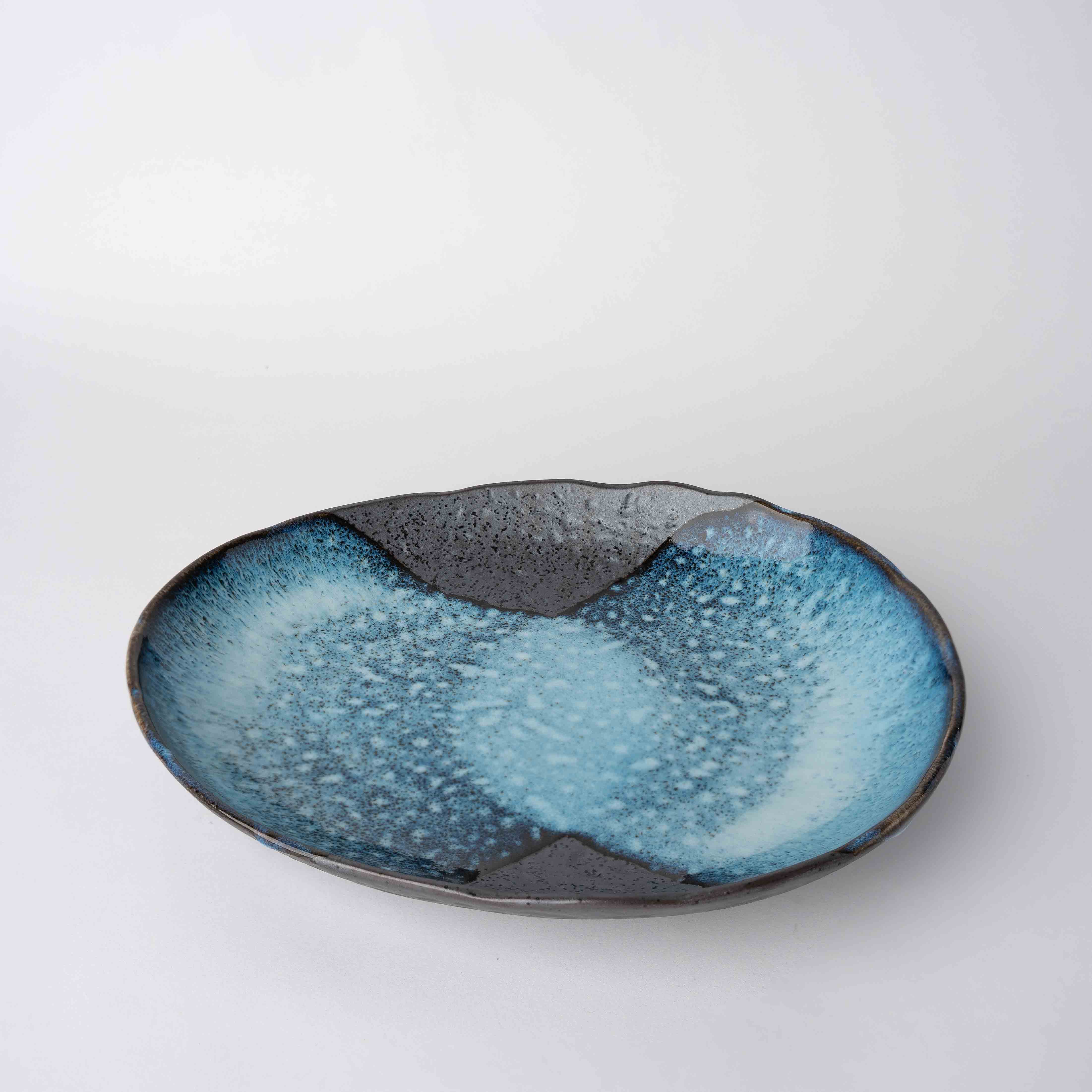 Organic Platter 31cm Storm Glaze - Image 1