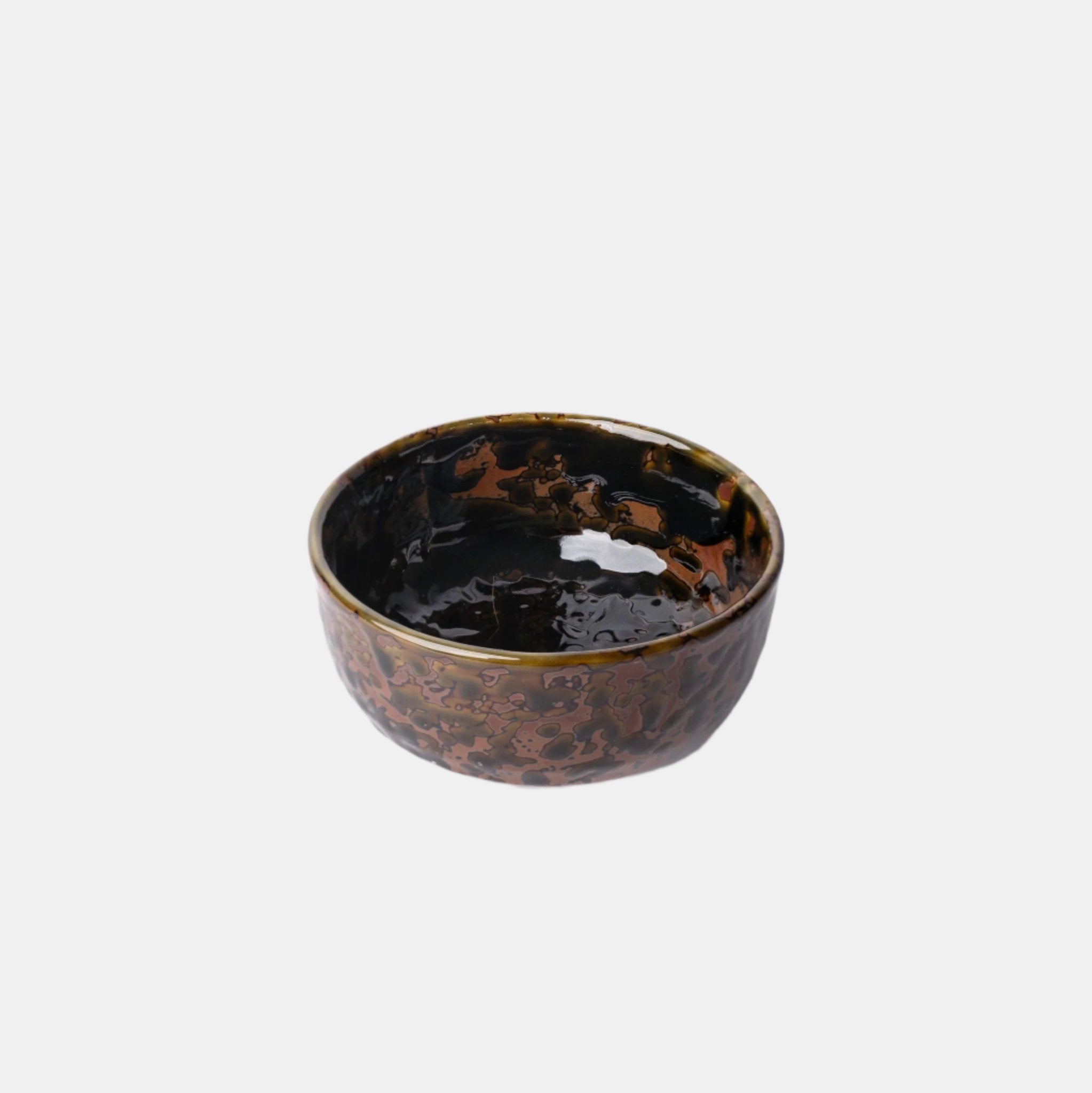 Bowl 11cm Moss Swirl Glaze - Image 1