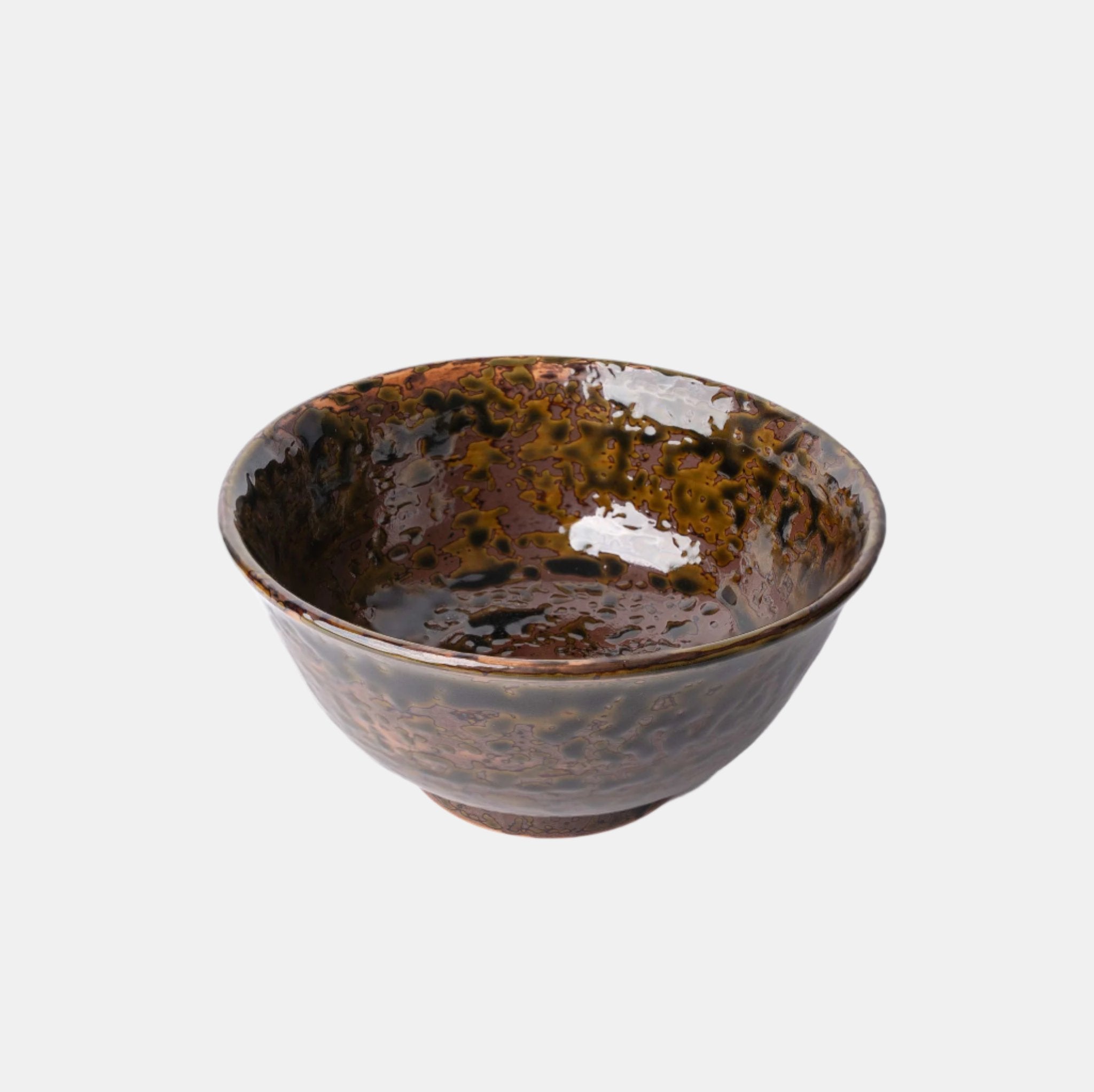 Bowl 17cm Moss Swirl Glaze - Image 1