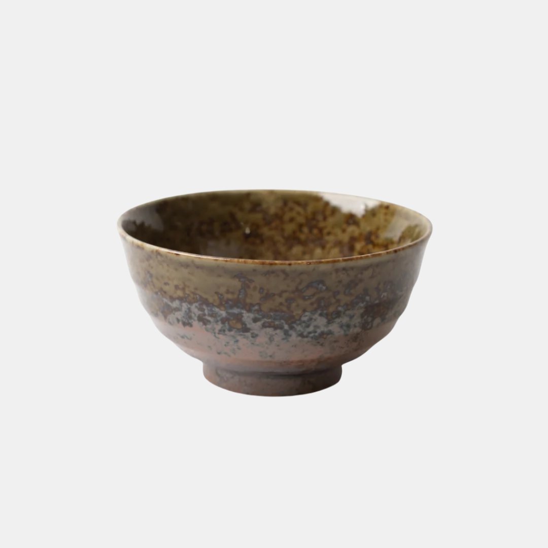 Udon Bowl Fluted 17cm Chestnut Glaze - Image 1