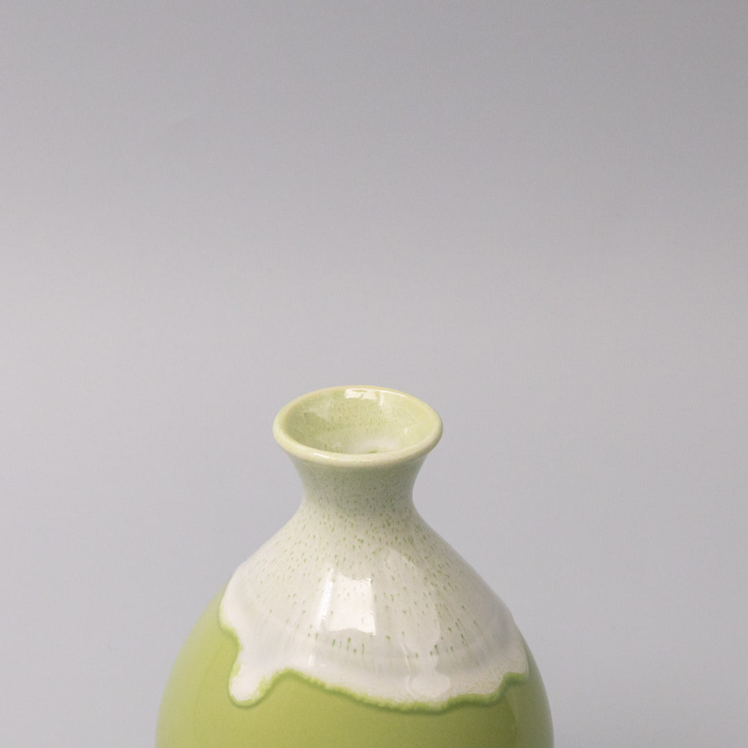 Sake Jug 300ml Pistachio White Drip - Image 2
