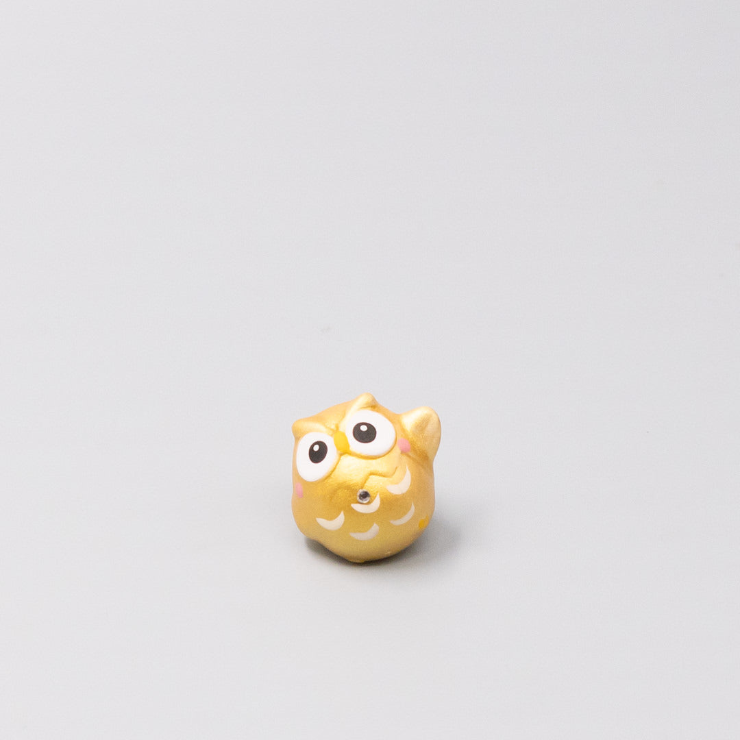 Okimono Lucky Gold Owl - Image 1