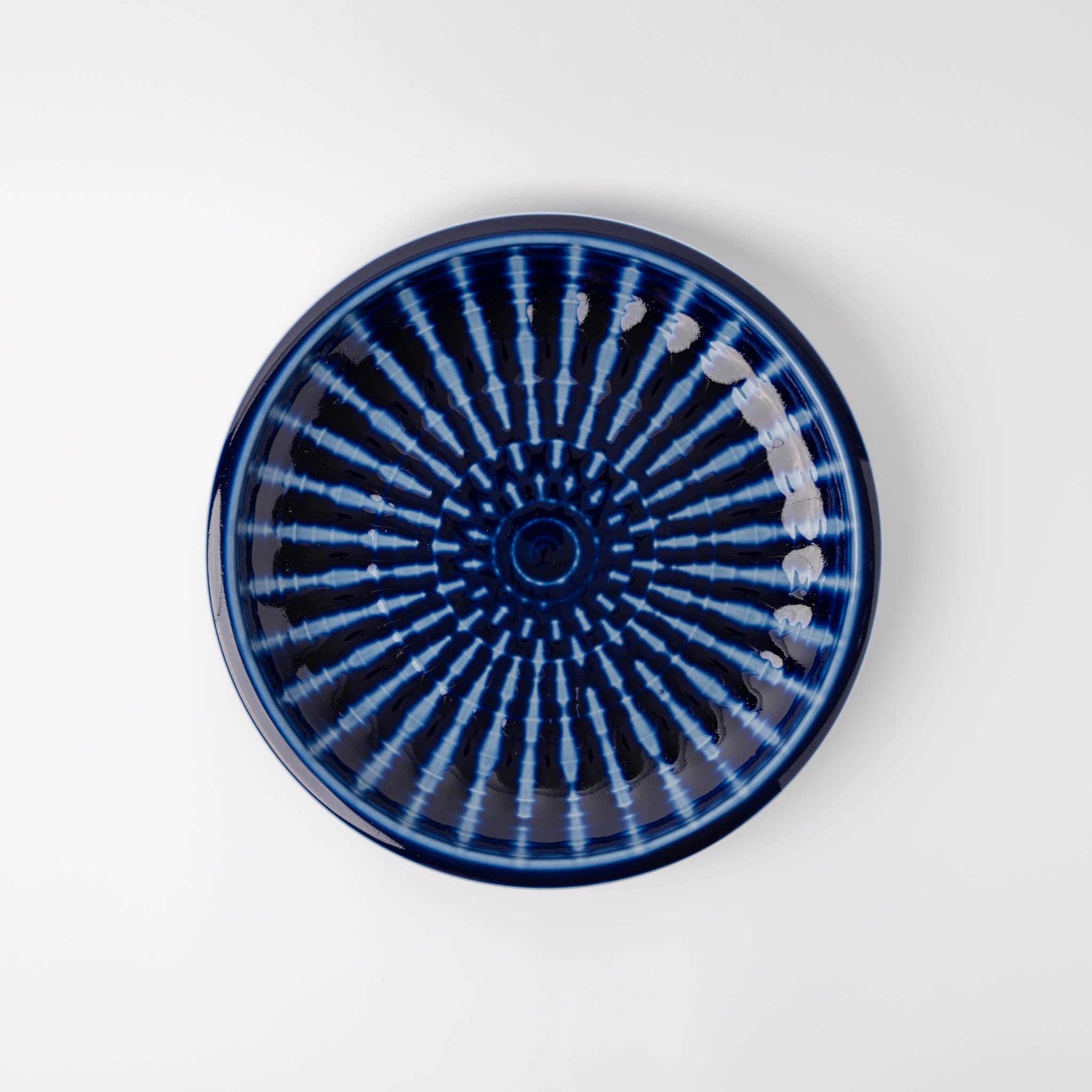 Plate Thick Edge 26cm Cobalt Rays Glaze - Image 3