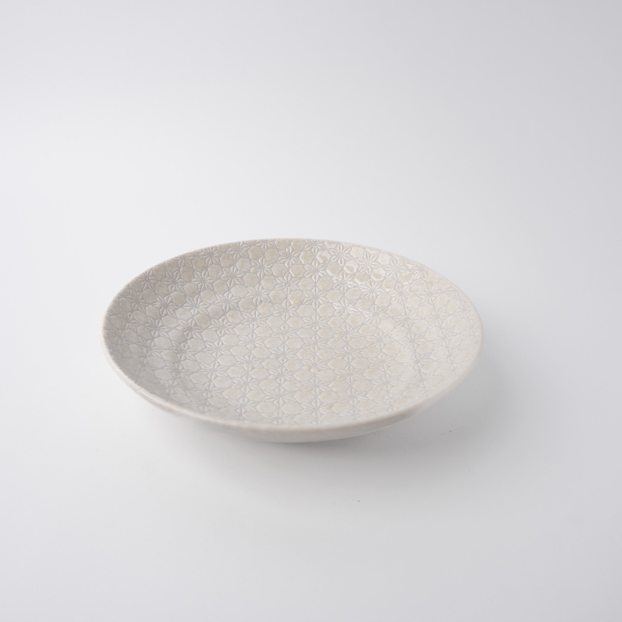 Pasta Bowl Flat 23cm White Star Glaze - Image 1