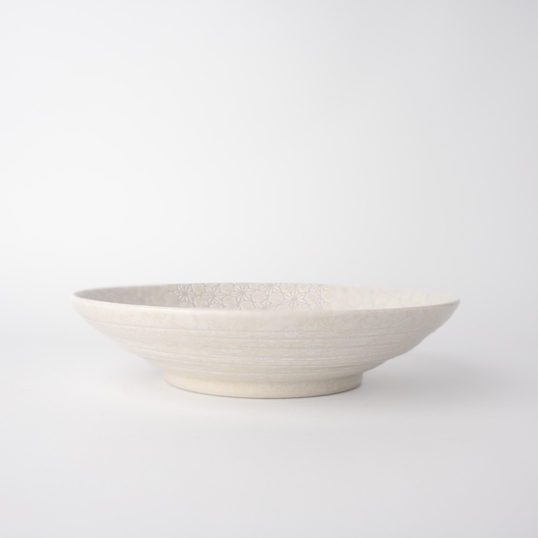 Pasta Bowl Flat 23cm White Star Glaze - Image 2