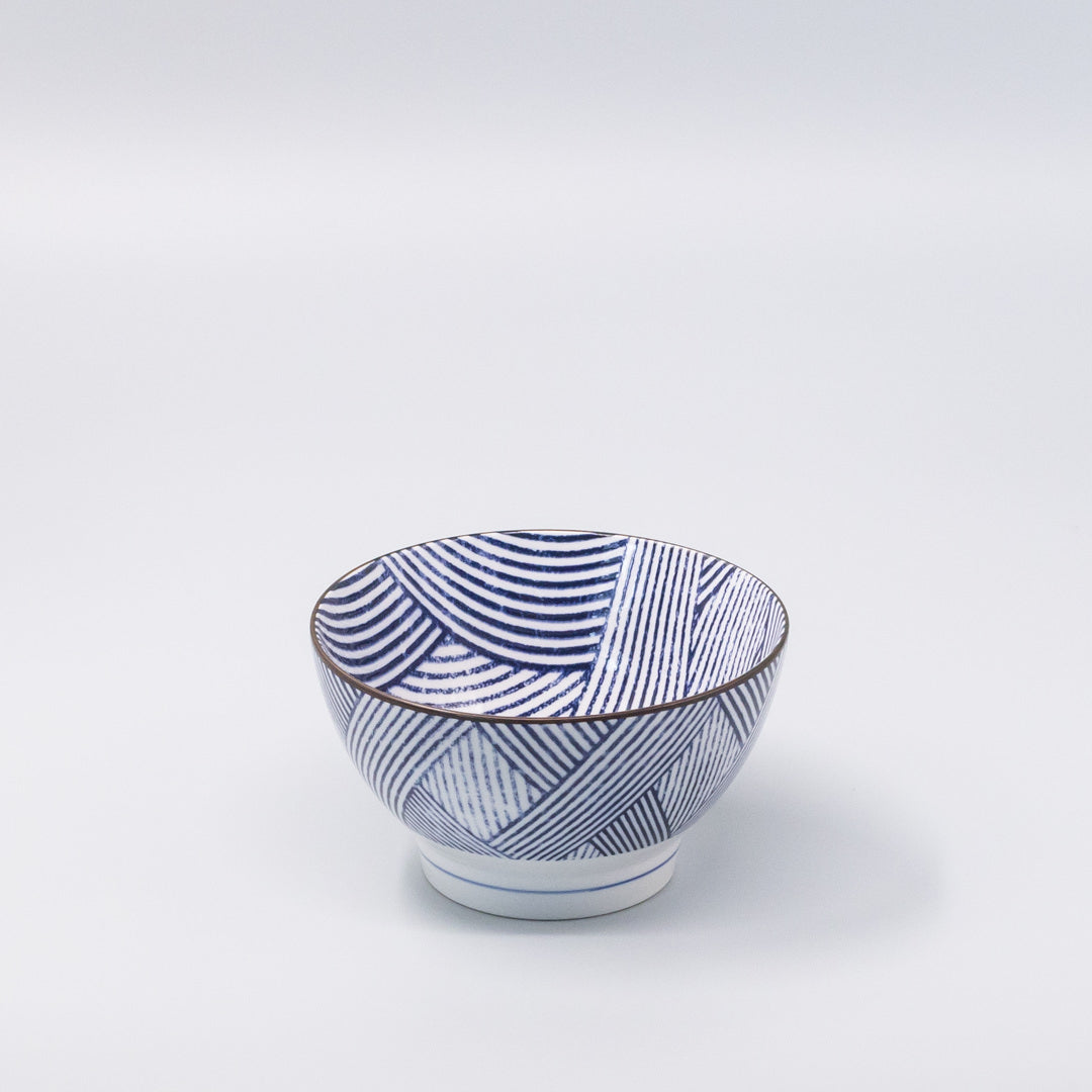 Bowl 16cm Thatched Navy Design - Image 1