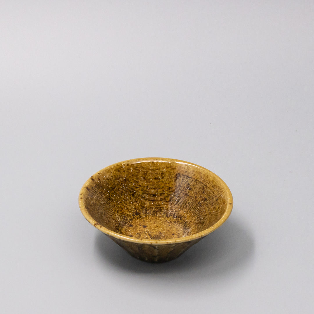 Bowl 12.6cm Shinogi Caramel Glaze - Image 1