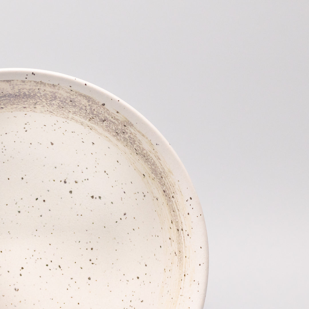 Ramen Bowl 18.5cm Speckled White Zen Glaze - Image 2