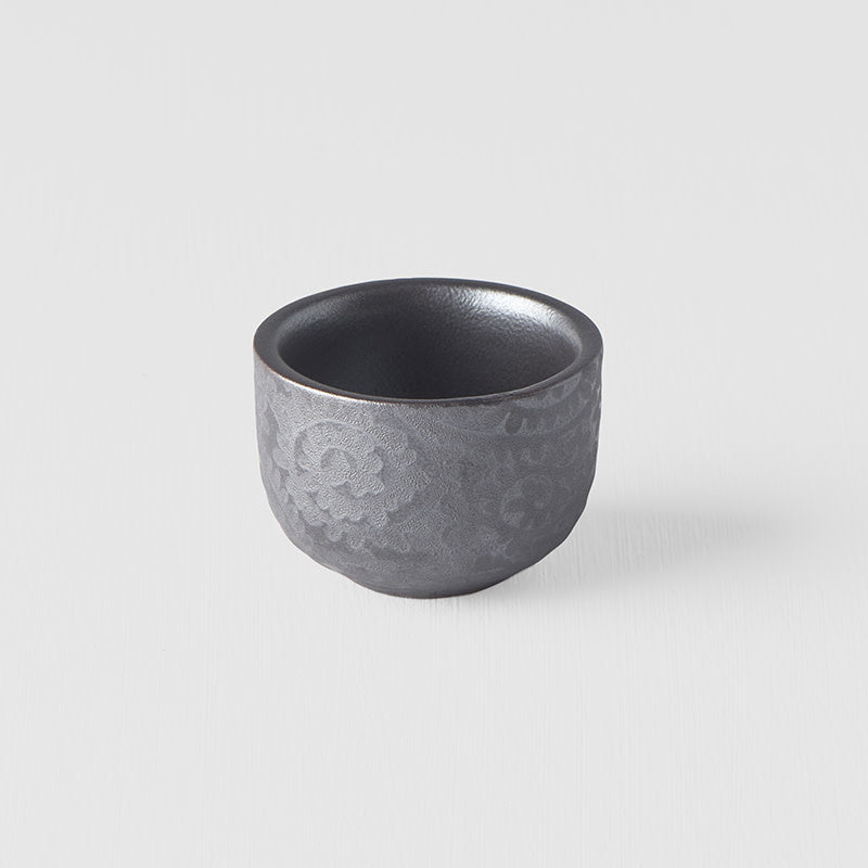 Sake Cup 35ml Black Scroll Glaze - Image 4