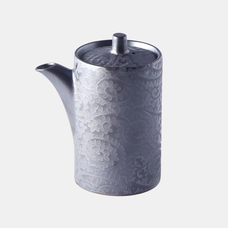 Soy Pot 125ml Black Scroll Glaze - Image 1