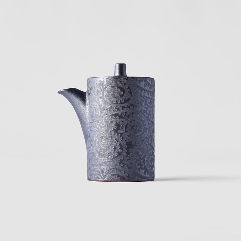 Soy Pot 125ml Black Scroll Glaze - Image 2