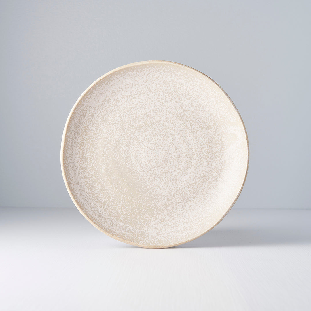 Dinner Plate 24cm White Fade Glaze - Image 1
