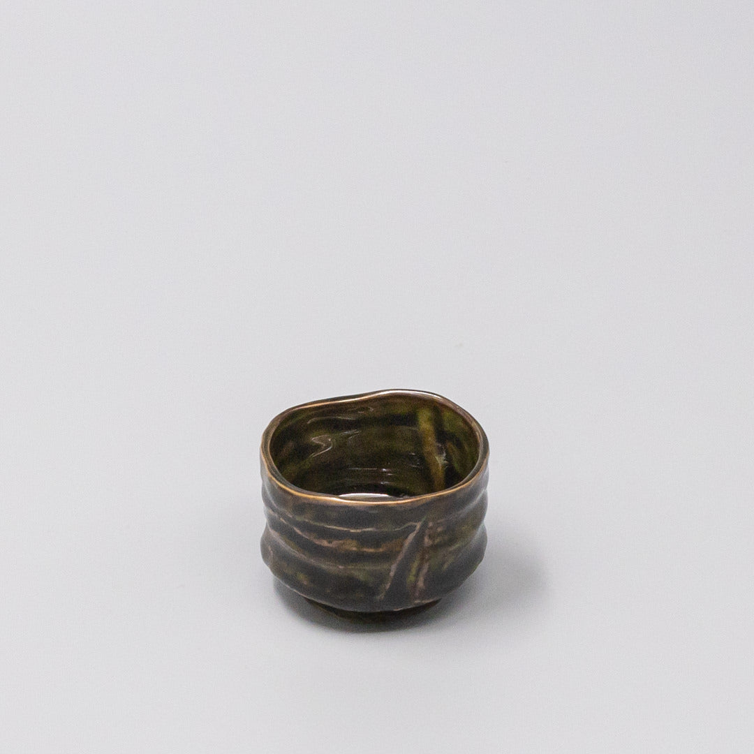 Sake Cup Sage Brown Glaze - Image 1