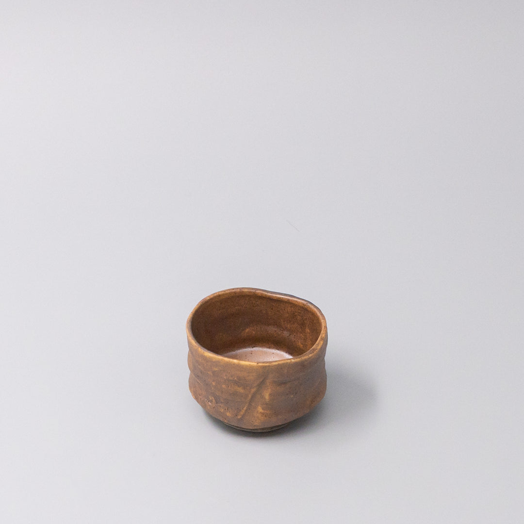 Sake Cup Ochre Glaze - Image 1