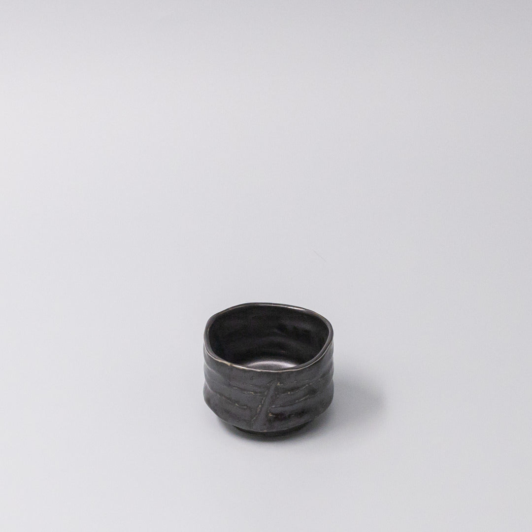 Sake Cup Jet Black Glaze - Image 1