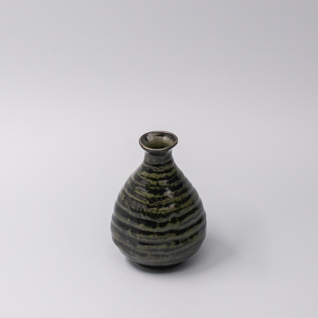 Sake Jug 350ml Moss Black Glaze - Image 1