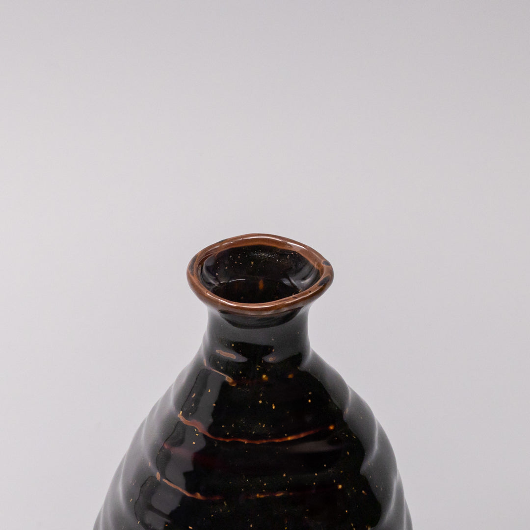 Sake Jug 350ml Tenmokku Glaze - Image 2