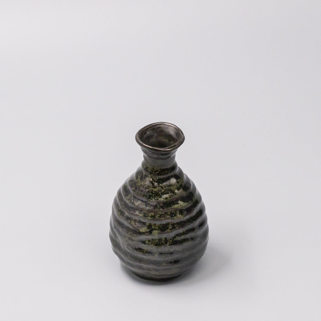 Sake Jug 180ml Moss Black Glaze - Image 1