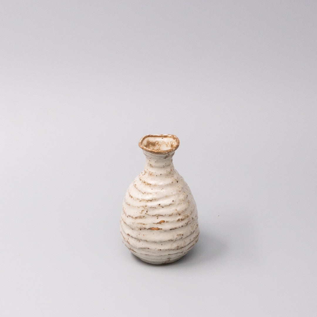Sake Jug 180ml White Sand Glaze - Image 1