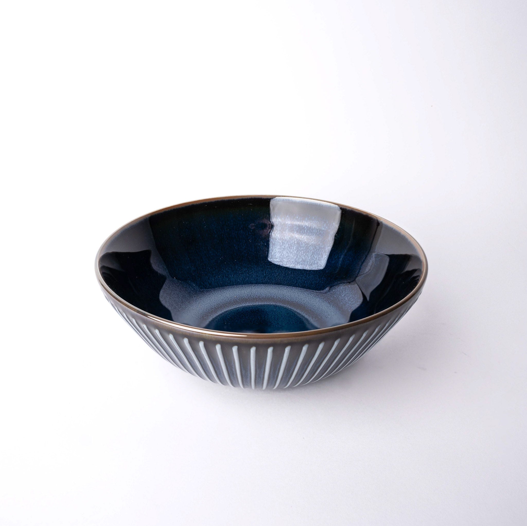 Bowl 21cm Navy Sendan Glaze - Image 1