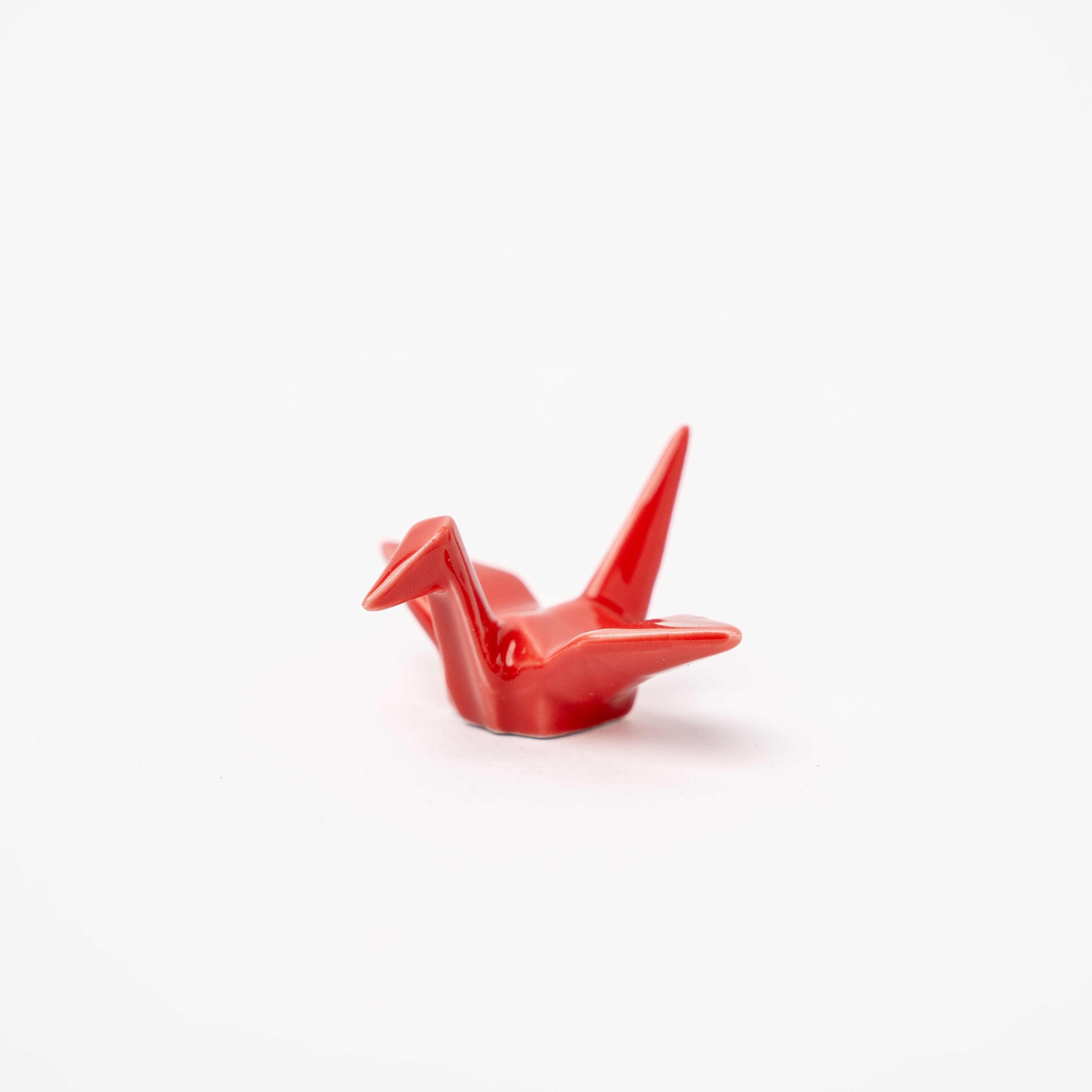 Chopstick Rest Origami Crane Red - Image 1