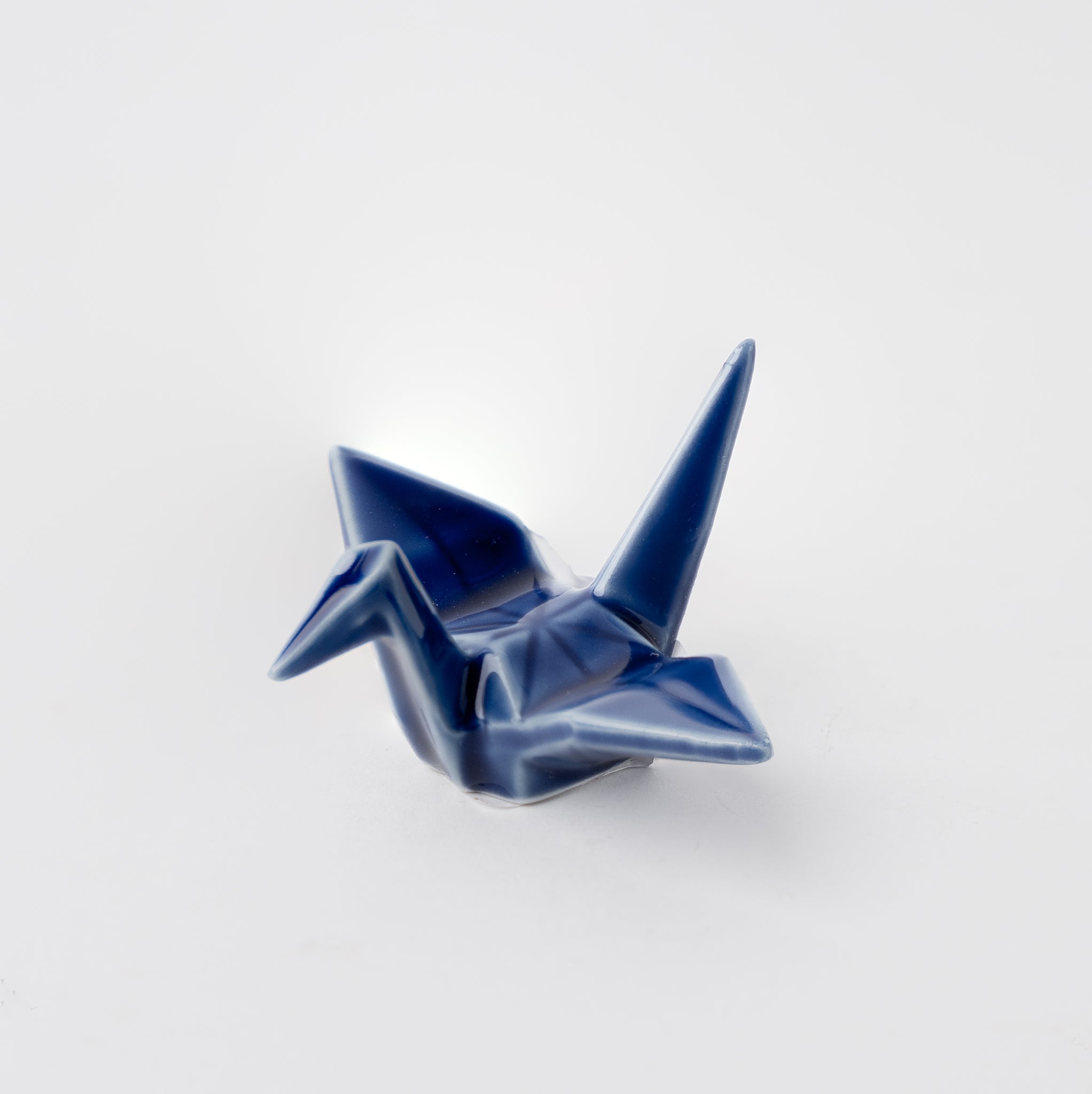 Chopstick Rest Origami Crane Indigo Blue - Image 1