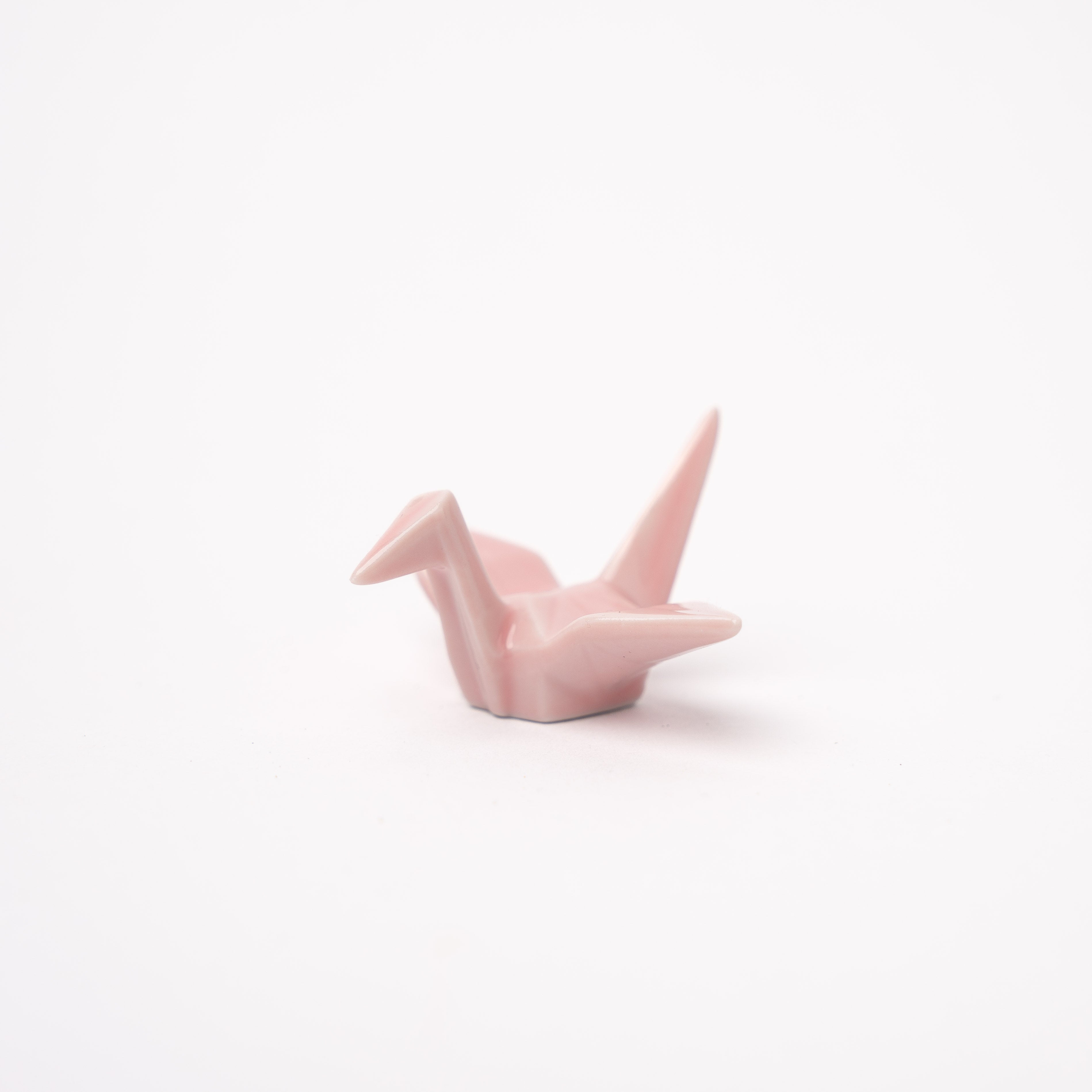 Chopstick Rest Origami Crane Pink - Image 1