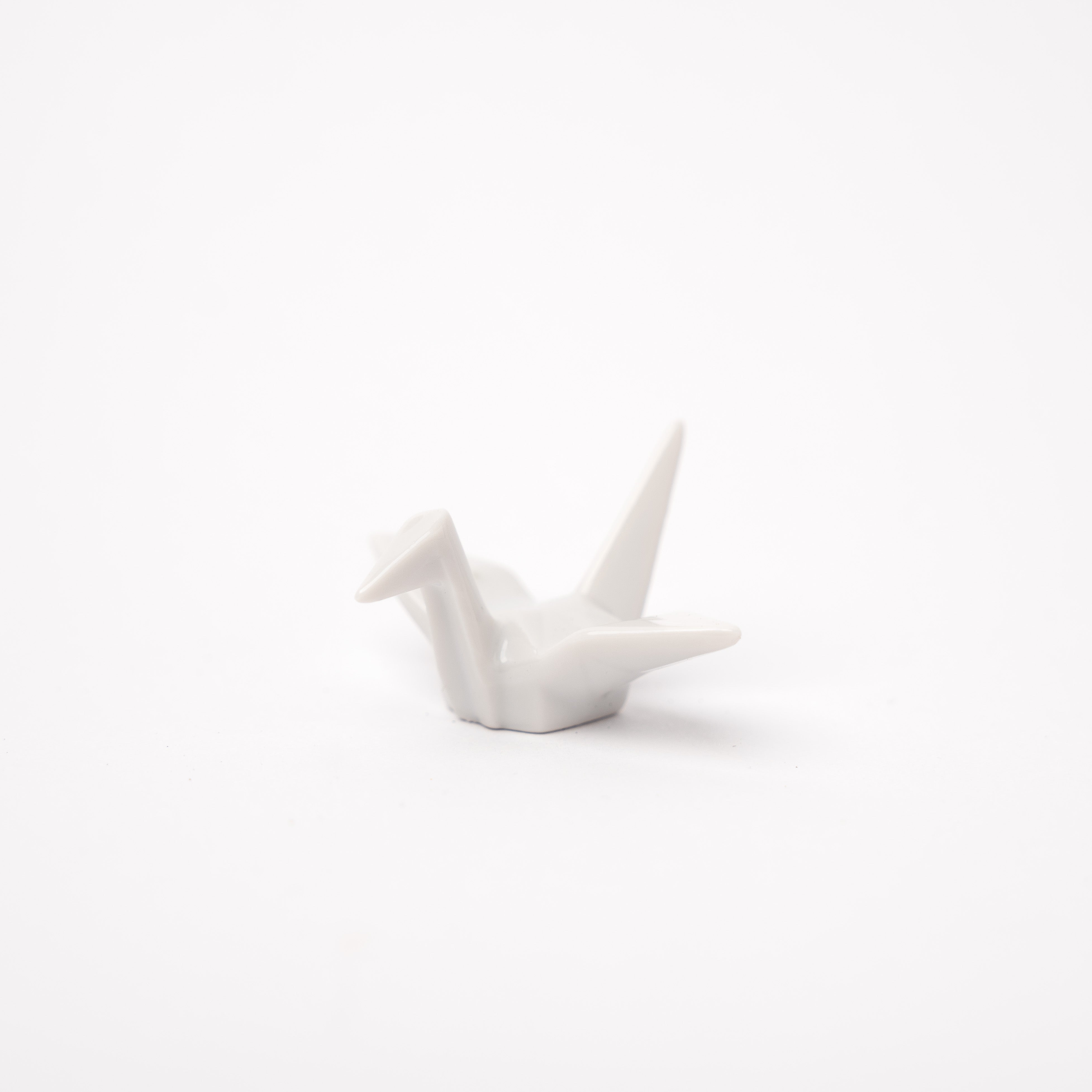 Chopstick Rest Origami Crane White - Image 1