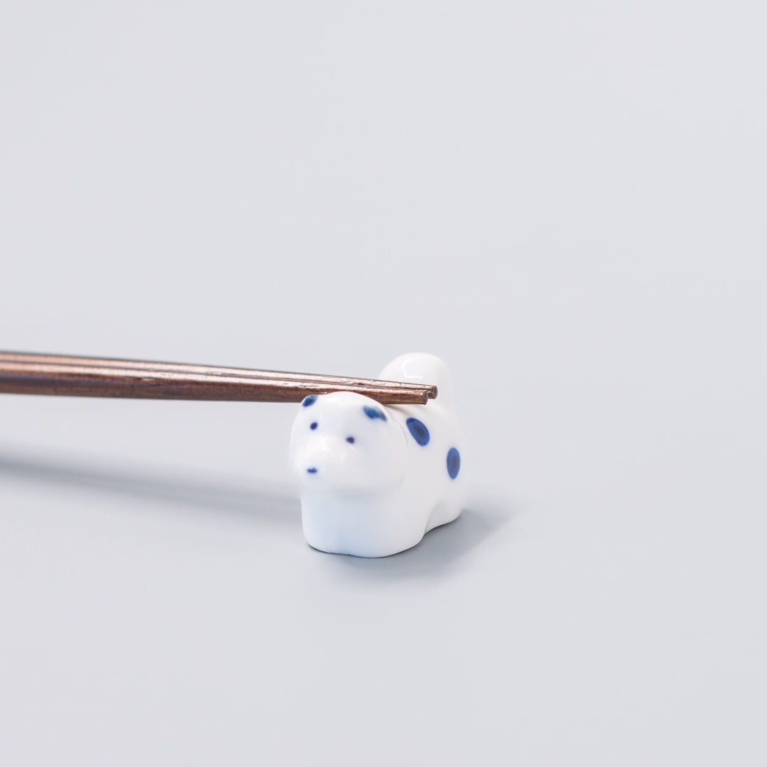 Chopstick Rest Shiba Dog White Navy - Image 1