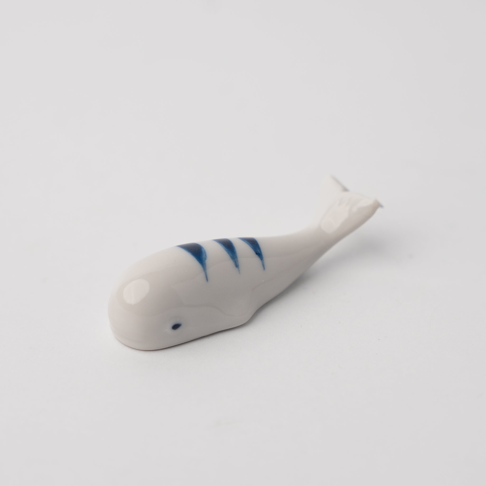 Chopstick Rest Blue Stripe Whale - Image 1