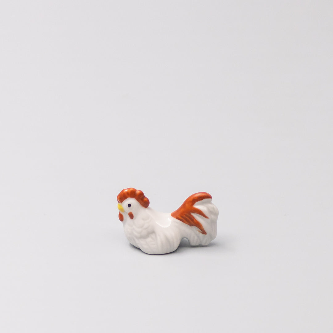 Chopstick Rest White and Red Rooster - Image 1