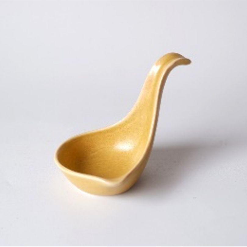 Upright Spoon 11cm Yellow Glaze - Image 1