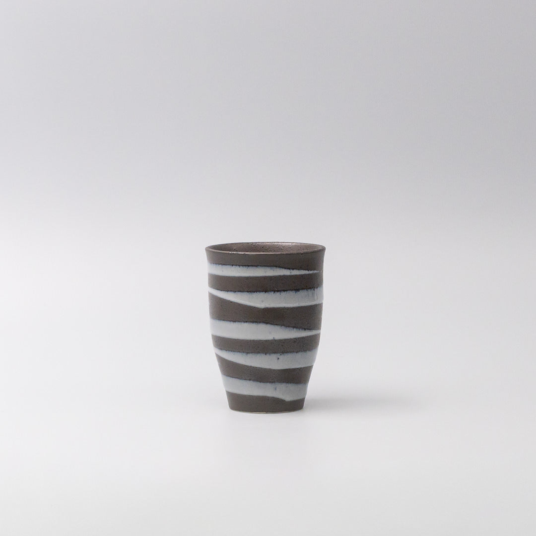 Sushi Mug 300ml Light Blue Spiral On Black Design - Image 2