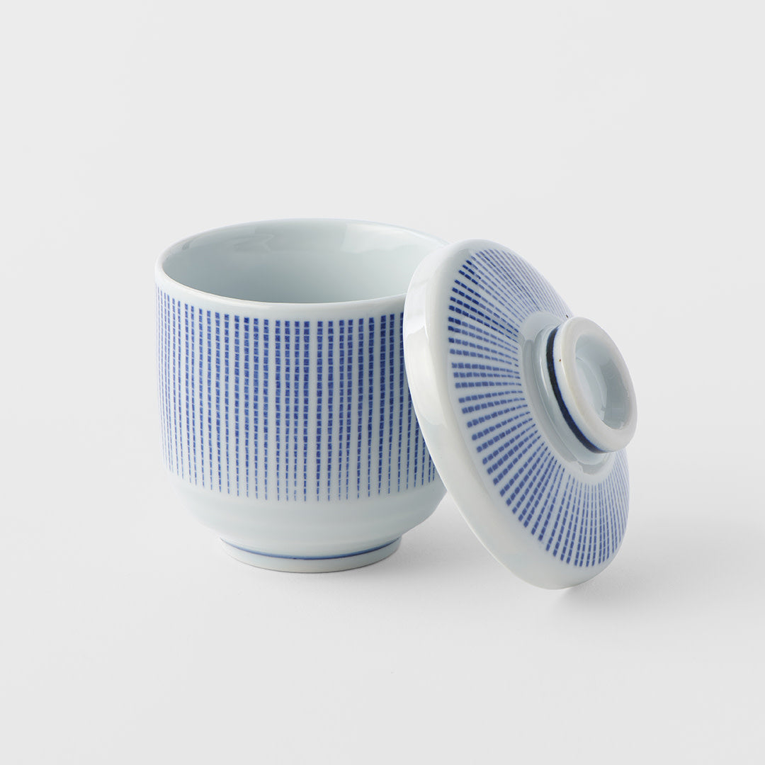 Cup Chawanmushi 150ml Blue Stripe Design - Image 2