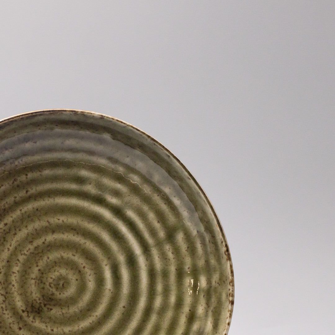 Organic Dinner Plate 23cm Sage Green Glaze - Image 3