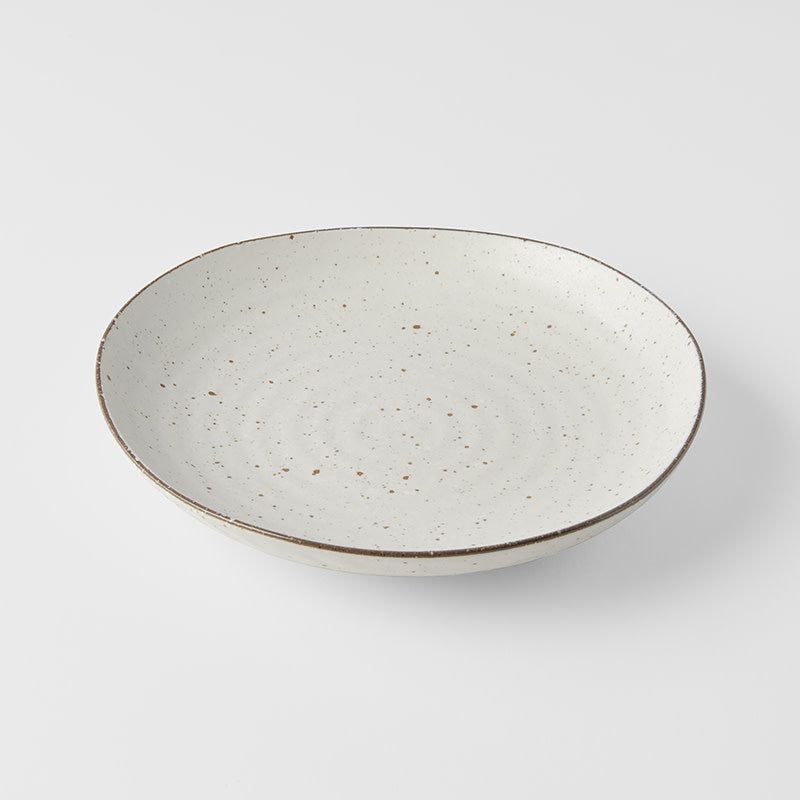 Dinner Plate Organic Shape 23cm Fleck Glaze - Image 1