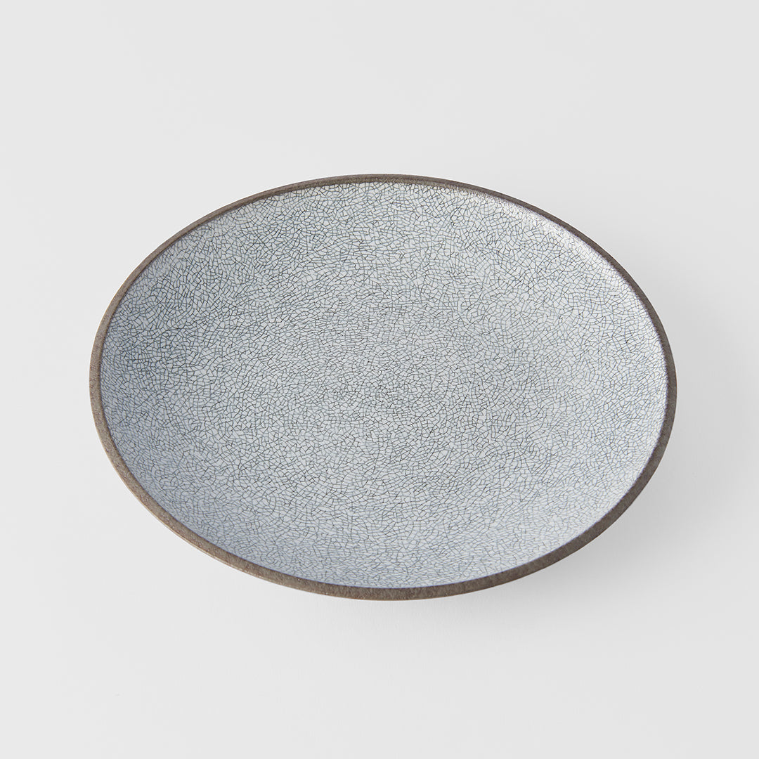 Dinner Plate 25cm Crazed Grey Glaze - Image 1