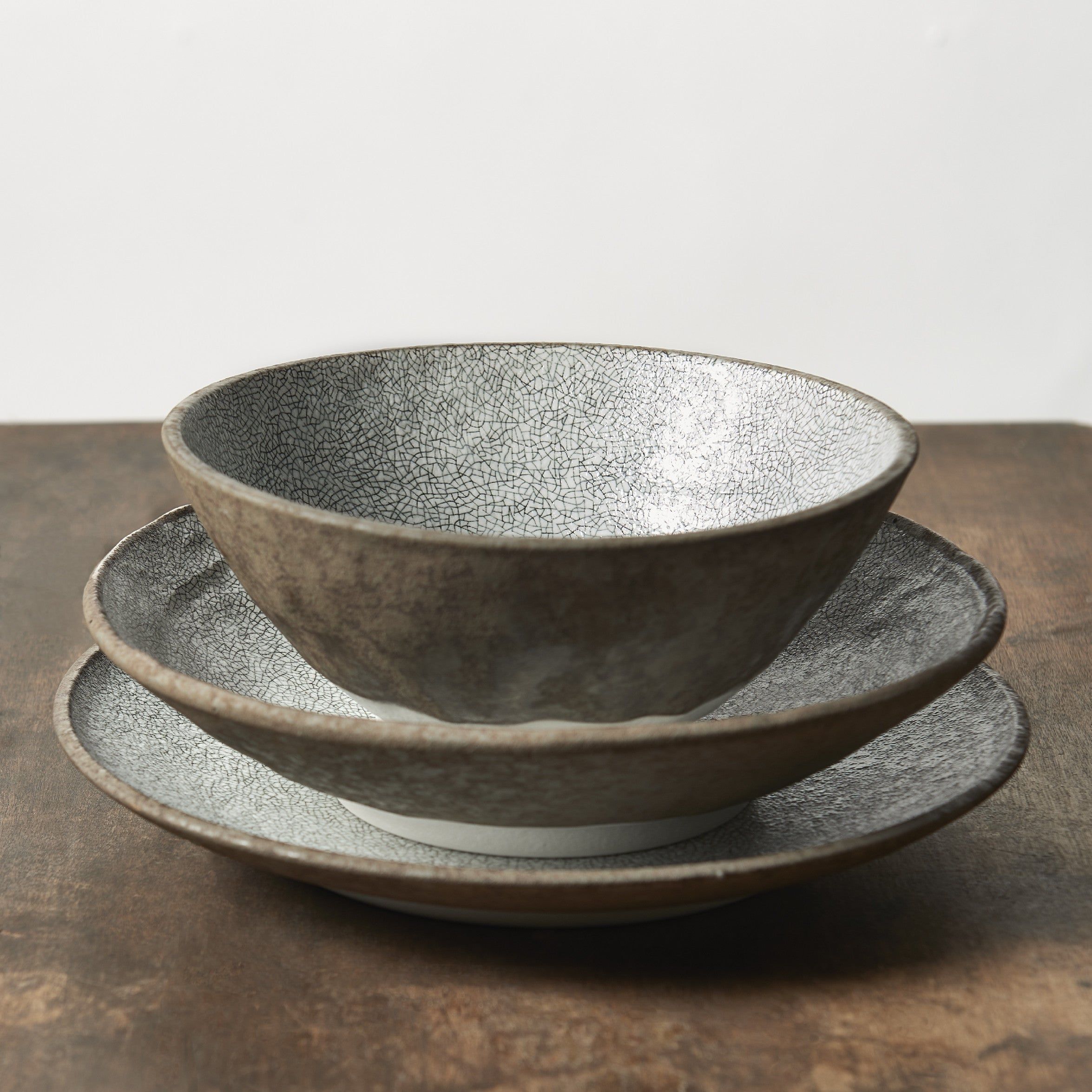 Udon Bowl 19.5cm Crazed Grey - Image 3