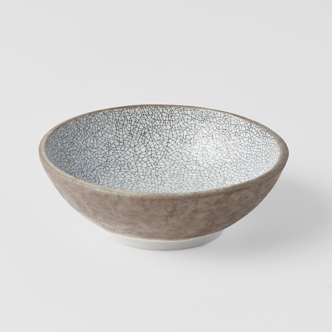 Tapas Bowl 13cm Crazed Grey Glaze - Image 1
