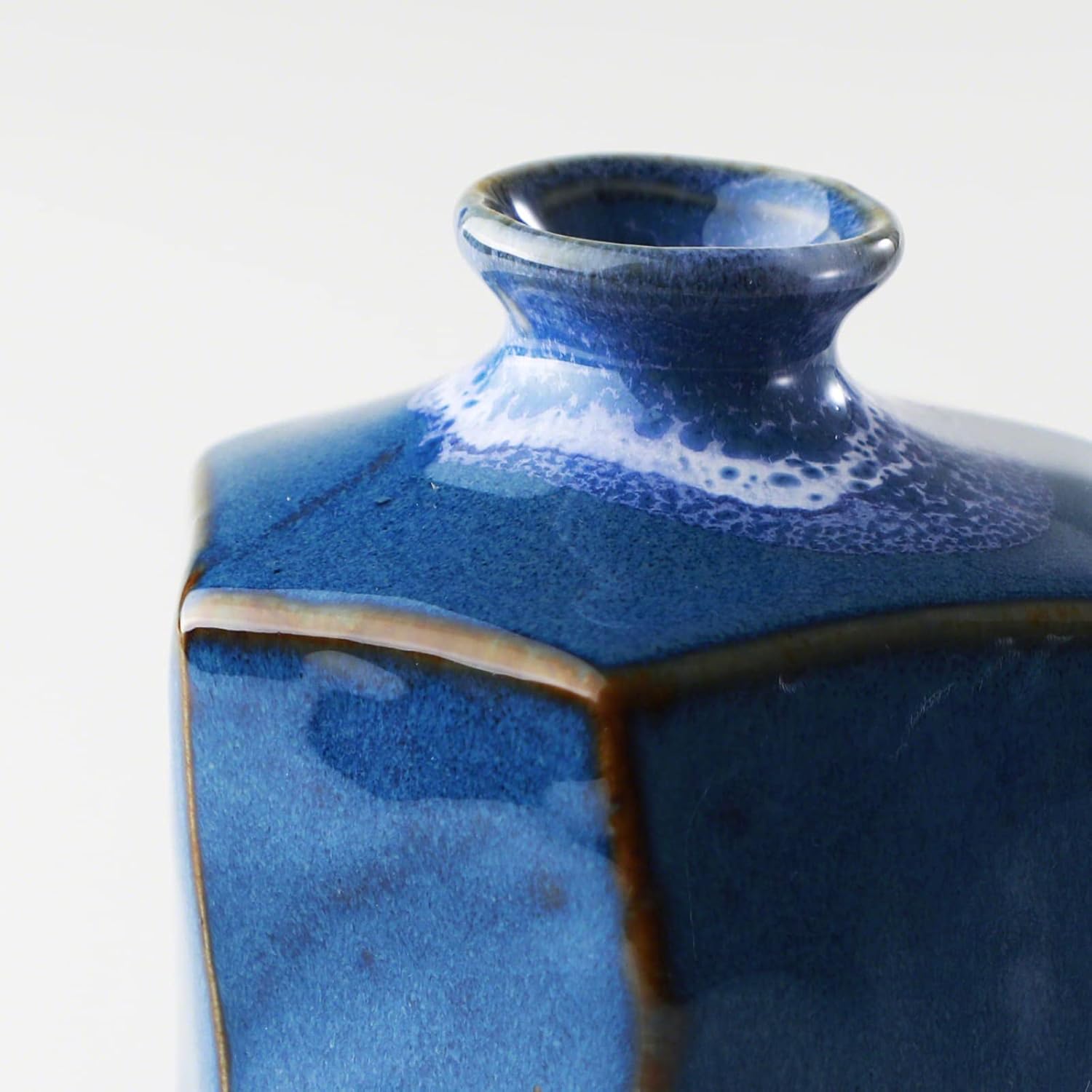 Vase Small Blue Hexagon - Image 2