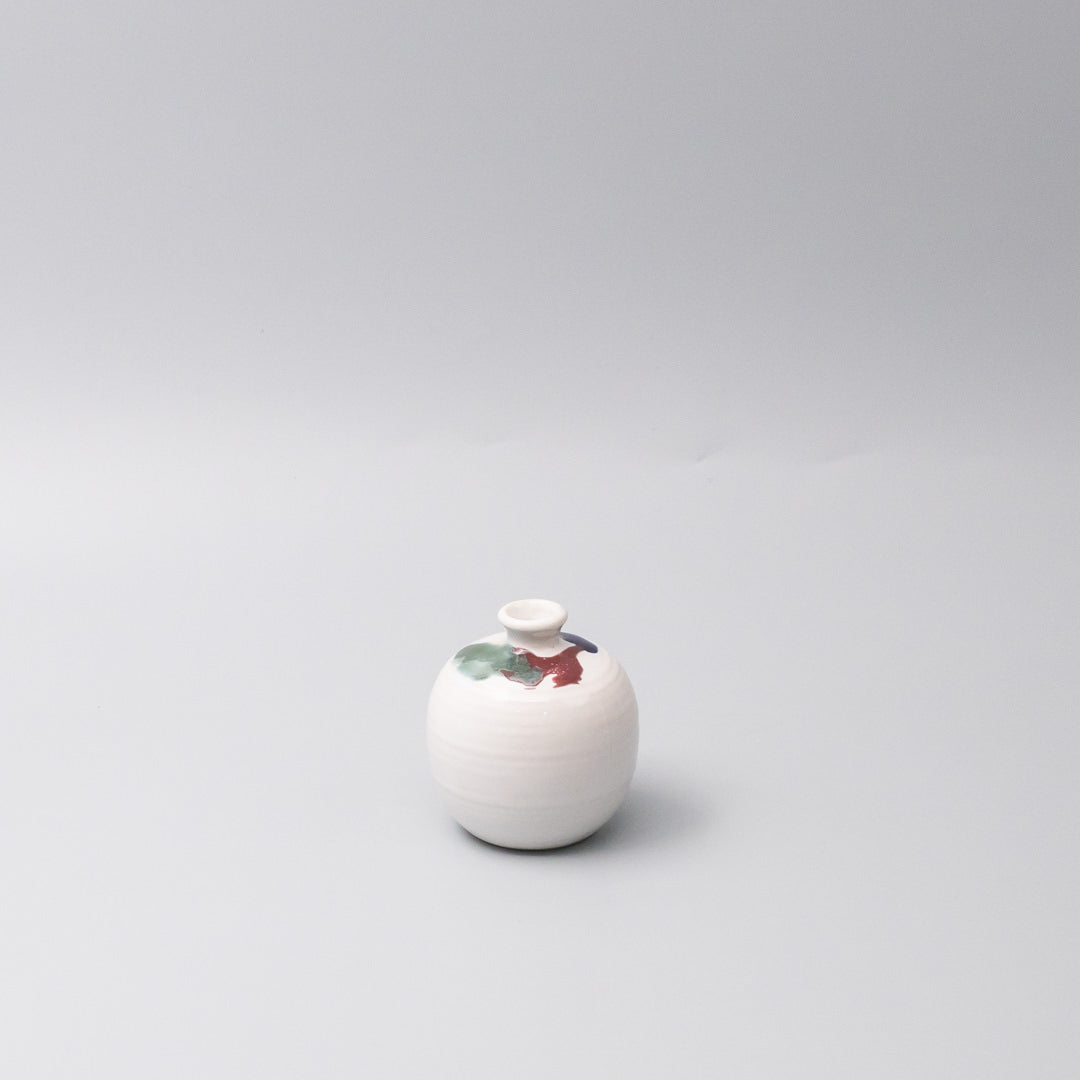 Vase Small Tricolor White Round - Image 1