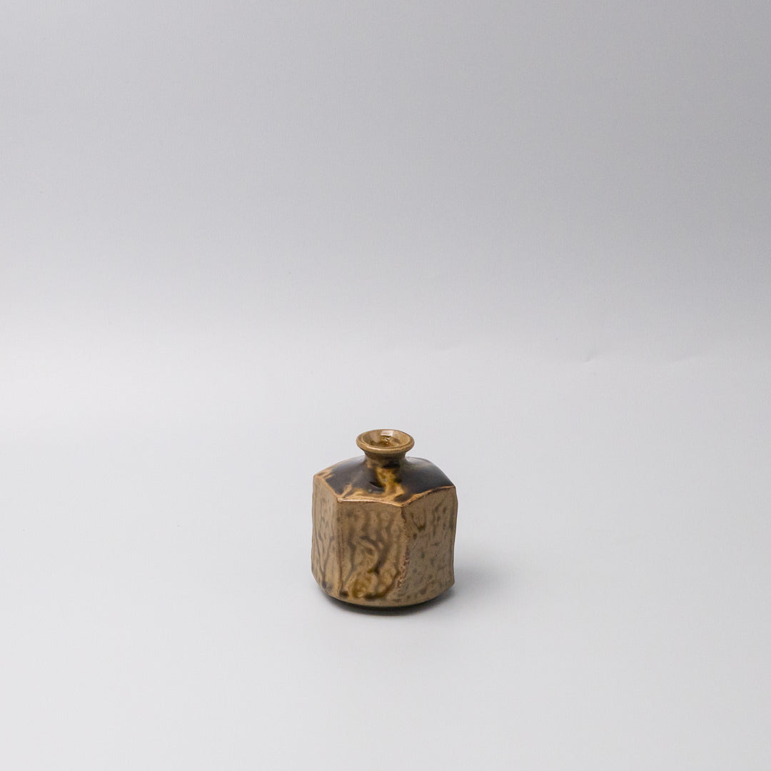 Vase Small Earth Tone Hexagon - Image 1