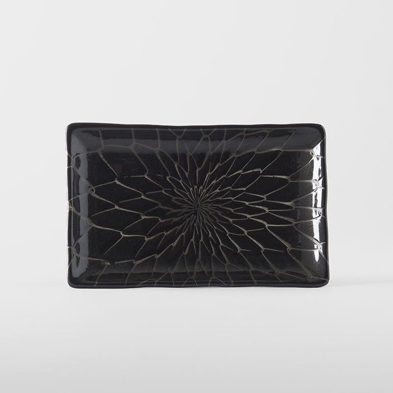 Sushi Plate 22cm Charcoal Net Design - Image 5