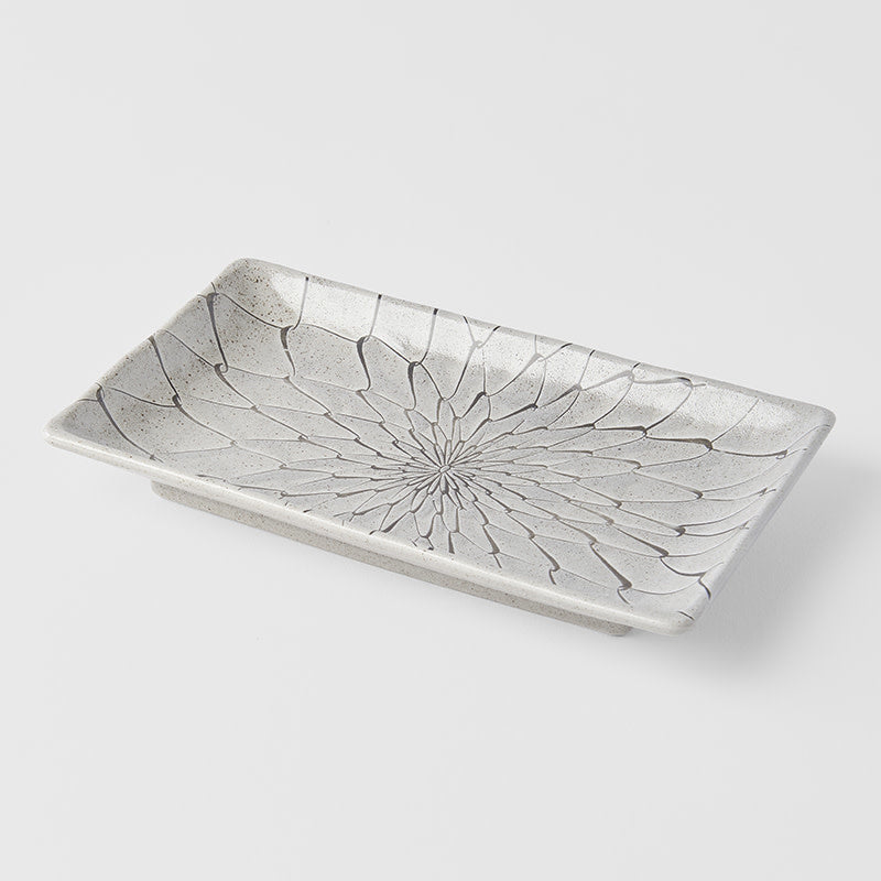 Sushi Plate 22cm Grey Net Design - Image 1
